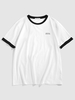 ZAFUL T-shirt Ras du Cou à Imprimé Lettre Xl Blanc