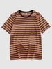 ZAFUL T-shirt Rayé Coloré à Manches Courtes L