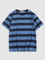 ZAFUL T-shirt Rayé en Blocs de Couleurs à Manches Courtes Xxl Bleu clair