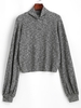 ZAFUL Tricot Chiné à Col Haut S Gris