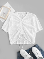 ZAFUL Tricot Sanglé Côtelé en Tricot de Grande Taille