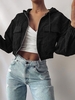 ZAFUL Veste à Capuche à Goutte Epaule avec Poche en Velours Côtelé M Noir