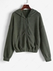 ZAFUL Veste à Capuche à Goutte Epaule en Couleur Unie Xl Vert profond