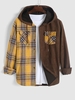 ZAFUL Veste Bicolore à Carreaux en Daim Xl Jaune