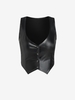 ZAFUL Veste Boutonnée en PU L Noir