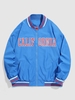 ZAFUL Veste de Base-ball avec Lettre Brodée CALIFORNIA Xl Bleu