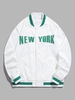 ZAFUL Veste de Base-ball NEW YORK L Blanc