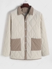 ZAFUL Veste de Doudoune Matelassée Boutonnée en Couleur Jointive L Jaune clair