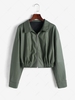 ZAFUL Veste en Cuir PU L Vert clair