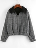 ZAFUL Veste Goutte Epaule à Carreaux à Grille S Noir
