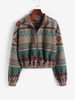 ZAFUL Veste Graphique Ethnique à Goutte Epaule S