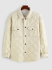 ZAFUL Veste Matelassée à Double Poches en Couleur Unie Design L Café lumière