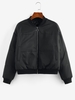 ZAFUL Veste Matelassée Zippée à Goutte Epaule M Noir
