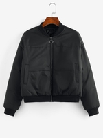ZAFUL Veste Matelassée Zippée à Goutte Epaule Xl Noir