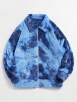 ZAFUL Veste Teintée Fourrée Zippée Xl Bleu