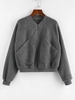 ZAFUL Veste Zippée à Manches Raglan avec Poche Xl Gris foncé
