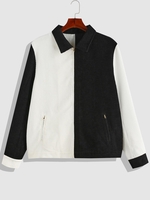 ZAFUL Veste Zippée Bicolore en Velours Côtelé Xxl