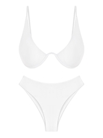 ZAFUL ZAFUL Maillot de Bain Bikini à Armature à Taille Haute S Blanc