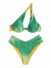 ZAFUL ZAFUL Maillot de Bain Bikini Découpé Ombré à Une Epaule S Multi a