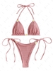 ZAFUL ZAFUL Maillot de Bain Bikini Marguerite Applique à Cordon S Rose clair
