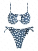 ZAFUL ZAFUL Maillot de Bain Bikini Noué à Côté à Cordon Taille unique Bleu