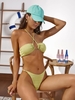 ZAFUL ZAFUL Maillot de Bain Bikini Texturé à Col Halter S Vert