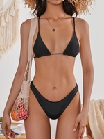 ZAFUL ZAFUL Maillot de Bain Bikini Triangulaire Brassière Effronté S Noir