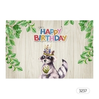  3237 7 * 5ft joyeux anniversaire dessin animé toile de fond bébé douche enfant anniversaire photographie fond