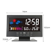 ° C / ° F Multifonctionnel intérieure LCD coloré température numérique hygromètre Station météorologique Horloge thermomètre hygromètre Tendance Calendrier de température Alarme Comfort Level Weather Forecast vioce activé Backlight avec câbl