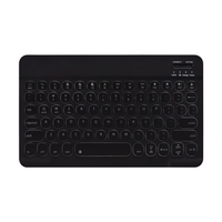 0301 clavier BT sans fil Ultra-mince Mini clavier rond Portable clavier 78 touches pour tablette Android / Windows / iOS / ordinateur portable blanc