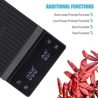 0.3g ~ 3000g Balance numérique de haute précision avec affichage à LED de balance électronique de surface étanche avec rétro-éclairage Balance de cuisine portable Balance de cuisson Balance de café