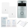 1 * 720P WiFi Interphone visuel porte téléphone + 2 * sans fil Sonnette carillon