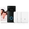1 * 720P WiFi visiophone intercom porte + 3 * sans fil sonnette carillon