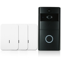 1 * 720P WiFi visiophone intercom porte + 3 * sans fil sonnette carillon