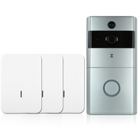 1 * 720P WiFi visiophone intercom porte + 3 * sans fil sonnette carillon