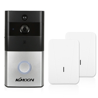 1 * KKmoon 720 P WiFi Intercom visuel Porte Téléphone + 2 * Carillon Sans Fil Sonnette