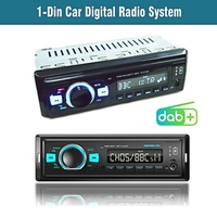 1 Din Car Navigation Player Radio Stéréo Système de radio numérique de voiture BT Lecteur audio de voiture,  au tableau de bord FM avec récepteur DAB / DAB + / FM,  double port USB,  fente pour carte TF