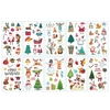 1 feuille de corps décoratif étiquette joyeux noël motif de père noël autocollants T-attoo pour la fête