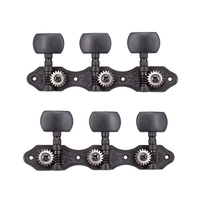 1 paire 1:18 accordeurs de guitare classique noir têtes de machine clés de réglage pour guitare classique ou guitare Flamenco