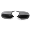 1 paire de boîtiers de rétroviseurs inversés Bullhorn noir carbone pour BMW E90