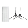 1 paire de brosses latérales + 1Pc filtre à poussière accessoires de remplacement de remplacement pour aspirateur Midea i2 / VCR03