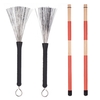 1 paire de bâtons de tambour + 1 paire de brosses à tambour
