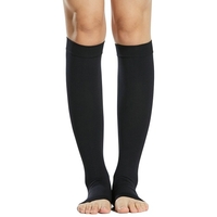 1 paire de chaussettes de Compression hommes femmes 20-30mmHg bas de Compression à bout ouvert manches de Compression pour gonflement de la veine variqueuse