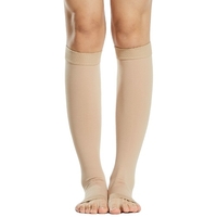 1 paire de chaussettes de Compression hommes femmes 20-30mmHg bas de Compression à bout ouvert manches de Compression pour gonflement de la veine variqueuse