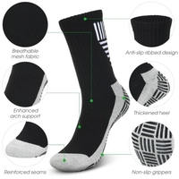 1 paire de chaussettes de Football respirant antidérapant poignée chaussettes de sport pour Football basket-ball chaussettes de sport pour hommes