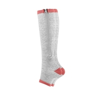 1 paire de chaussettes fermeture éclair jambe mollet manches sans orteils pour course randonnée escalade conduite debout vol gonflement soulagement de la douleur