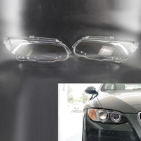 1 paire de couvercle de phare lentille claire gauche et droite 63117182507/63117182508 remplacement pour BMW E92 / E93 2006-2009 BMW M3 2008-2012