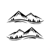 1 paire de montagnes autocollants décalcomanie pour voiture corps porte côté Auto neige montagnes graphique vinyle décalcomanie décoration pour SUV camion véhicules tout-terrain