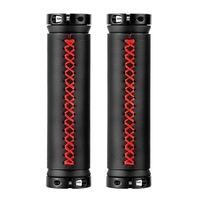 1 paire de poignées de guidon de vélo Premium PU Double verrouillage housse de guidon VTT poignées de guidon de vélo antidérapantes