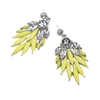 1 paire élégante dame résine attrayant strass boucles d